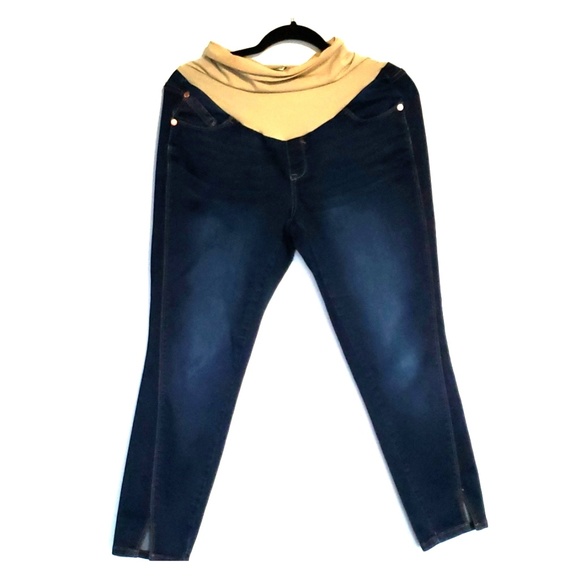 Seven7 Denim - Seven 7 Skinny Stretchy Dark Wash Maternity Jean